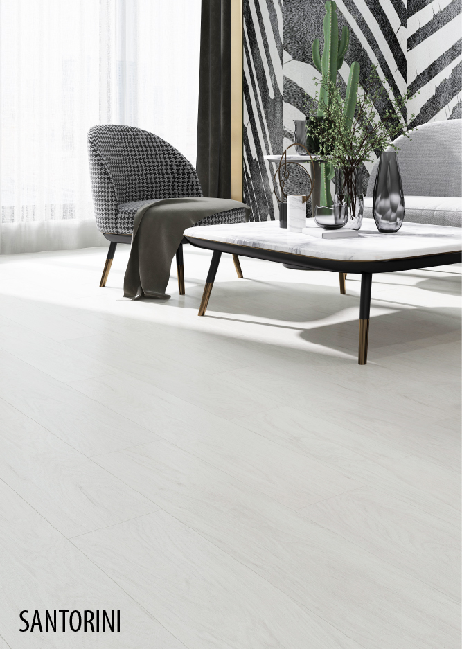 luxury vinyl flooring White Santorini